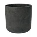 Pot Rough Charlie XXL Black Washed Fiberclay 44x43 cm zwarte ronde bloempot