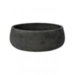 Bowl Rough Eileen M Black Washed Fiberclay 29x11 cm zwarte ronde lage bloempot