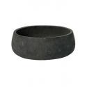 Bowl Rough Eileen S Black Washed Fiberclay 24x9 cm zwarte ronde lage bloempot