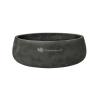 Bowl Rough Eileen XL Black Washed Fiberclay 39x15 cm zwarte ronde lage bloempot