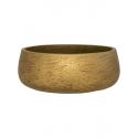 Bowl Rough Eileen XL Metallic Gold Fiberclay 39x15 cm gouden ronde lage bloempot