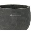 Pot Rough Orb L Black Washed Fiberclay 32x28 cm zwarte ronde bloempot