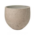 Pot Rough Orb L Grey Washed Fiberclay 32x28 cm grijze ronde bloempot