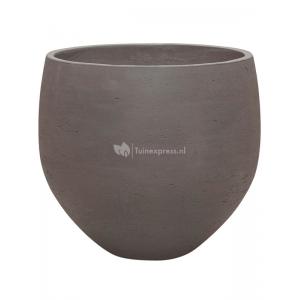 Pot Rough Orb XXL Chocolate Fiberclay 48x43 cm bruine ronde bloempot