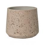 Pot Rough Patt L Grey Washed Fiberclay 20x16 cm grijze ronde bloempot