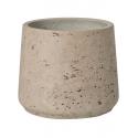 Pot Rough Patt M Grey Washed Fiberclay 16x14 cm grijze ronde bloempot