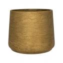 Pot Rough Patt M Metallic Gold Fiberclay 16x14 cm gouden ronde bloempot