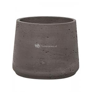 Pot Rough Patt S Chocolate Fiberclay 13x11 cm bruine ronde bloempot