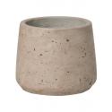 Pot Rough Patt S Grey Washed Fiberclay 13x11 cm grijze ronde bloempot