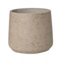 Pot Rough Patt XL Grey Washed Fiberclay 23x19 cm grijze ronde bloempot