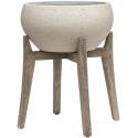 Pottery Pots Cibey M beige washed 47 cm ronde bloempot op poten