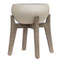 Pottery Pots Cibey S beige washed 40 cm ronde bloempot op poten