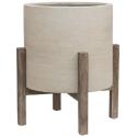 Pottery Pots Max M beige washed 55 cm cilinder bloempot op poten