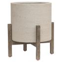 Pottery Pots Max S beige washed 44 cm cilinder bloempot op poten