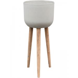 Refined Retro L 86x36 cm lichtgrijs bloempot op poten