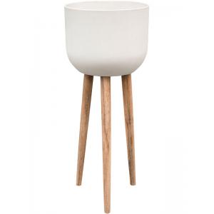 Refined Retro XL 97x40 cm wit bloempot op poten