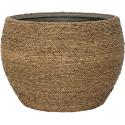 Bohemian Abby M Straw Grass ronde Rotan bloempot voor binnen 40x28 cm