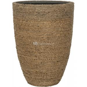 Bohemian Ben XL Straw Grass ronde Rotan bloempot voor binnen 52x72 cm