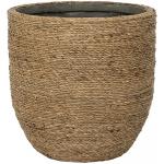 Bohemian Cody M Straw Grass ronde Rotan bloempot voor binnen 27x26 cm