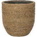 Bohemian Cody S Straw Grass ronde Rotan bloempot voor binnen 22x20 cm