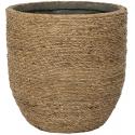 Bohemian Cody XS Straw Grass ronde Rotan bloempot voor binnen 17x15 cm