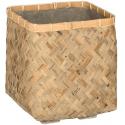 Bohemian Kobe S Bamboo beige vierkante plantenbak 30x30x31 cm