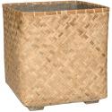Bohemian Kobe XL Bamboo beige vierkante plantenbak 60x60x62 cm