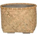 Bohemian Nala L Bamboo beige vierkante plantenbak 48x48x35 cm