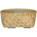Bohemian Nala Low L Bamboo beige vierkante plantenbak 48x48x20 cm