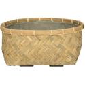 Bohemian Nala Low M Bamboo beige vierkante plantenbak 37x37x15 cm