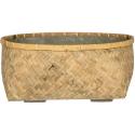 Bohemian Nala Low XL Bamboo beige vierkante plantenbak 63x63x27 cm
