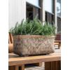 Bohemian Nouri M Bamboo beige Rechthoekige plantenbak 60x20x21 cm