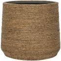 Bohemian Patt M Straw Grass ronde Rotan bloempot voor binnen 25x22 cm