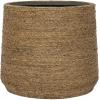 Bohemian Patt XL Straw Grass ronde Rotan bloempot voor binnen 49x41 cm