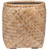 Bohemian Zayn M Bamboo ronde beige plantenbak 55x60cm voor binnen en buiten