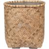 Bohemian Zayn S Bamboo ronde beige plantenbak 48x53cm voor binnen en buiten