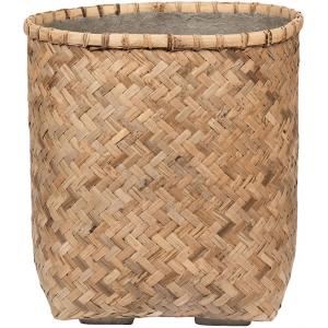 Bohemian Zayn S Bamboo ronde beige plantenbak 48x53cm voor binnen en buiten