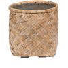 Bohemian Zayn XXS Bamboo ronde beige bloempot 37x36cm binnen en buiten