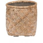 Bohemian Zayn XXS Bamboo ronde beige bloempot 37x36cm binnen en buiten