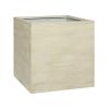 Cement Cube L Vertical Beige Washed 50x50x50 cm Ficonstone vierkante plantenbak