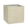 Cement Cube M Vertical Beige Washed 40x40x40 cm Ficonstone vierkante plantenbak