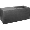 Tuinbank met bloembak betonlook grijs 100x40x45 cm