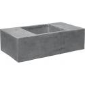 Tuinbank met bloembak betonlook grijs 150x80x45 cm