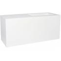 Tuinbank met bloembak hoogglans wit 100x40x45 cm