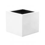 Pottery Pots Glossy Block square L 60x60x60 cm wit bloempot