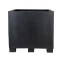 Pottery Pots Jumbo Feet square XL 110x110x100 cm zwart bloempot