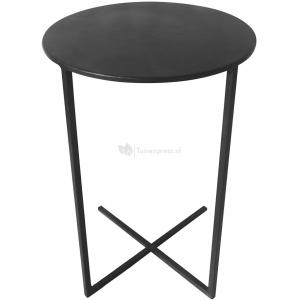 Xavi plantentafeltje zwarte sidetable metaal 35x60 cm