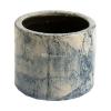 Fracture Blue blauwe 17 cm ronde bloempot voor binnen