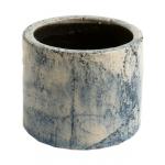 Fracture Blue blauwe 17 cm ronde bloempot voor binnen