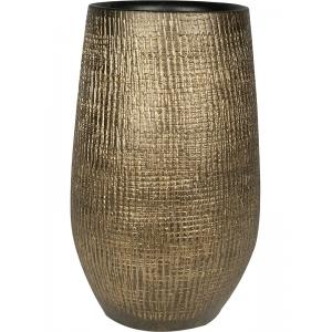 Hoge pot Ryan Shiny Gold 18x30 cm ronde gouden bloempot voor binnen